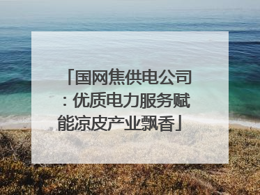 国网焦供电公司：优质电力服务赋能凉皮产业飘香