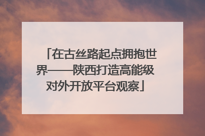 在古丝路起点拥抱世界——陕西打造高能级对外开放平台观察