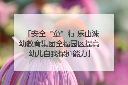 安全“童”行 乐山洙幼教育集团全福园区提高幼儿自我保护能力