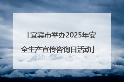 宜宾市举办2025年安全生产宣传咨询日活动