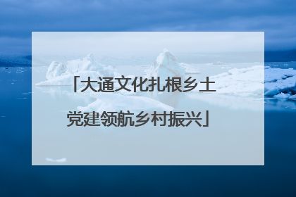 大通文化扎根乡土 党建领航乡村振兴