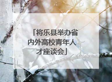 将乐县举办省内外高校青年人才座谈会