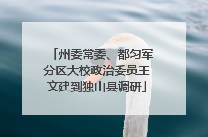 州委常委、都匀军分区大校政治委员王文建到独山县调研
