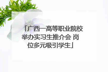 广西一高等职业院校举办实习生推介会 岗位多元吸引学生