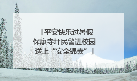 平安快乐过暑假 保康寺坪民警进校园送上“安全锦囊”