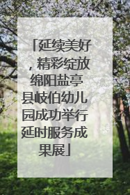 延续美好，精彩绽放 绵阳盐亭县岐伯幼儿园成功举行延时服务成果展