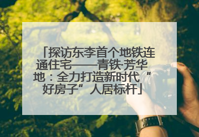 探访东李首个地铁连通住宅——青铁·芳华地：全力打造新时代“好房子”人居标杆
