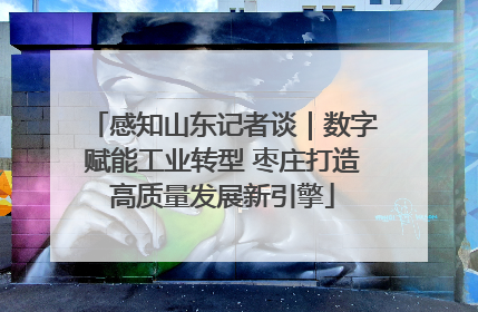 感知山东记者谈｜数字赋能工业转型 枣庄打造高质量发展新引擎