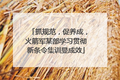 抓规范，促养成，火箭军某部学习贯彻新条令集训显成效
