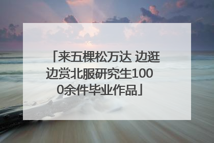 来五棵松万达 边逛边赏北服研究生1000余件毕业作品