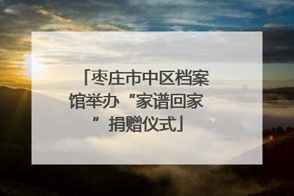 枣庄市中区档案馆举办“家谱回家”捐赠仪式