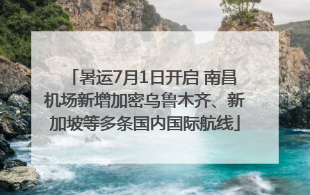 暑运7月1日开启 南昌机场新增加密乌鲁木齐、新加坡等多条国内国际航线