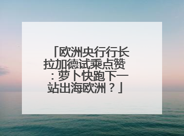 欧洲央行行长拉加德试乘点赞：萝卜快跑下一站出海欧洲？