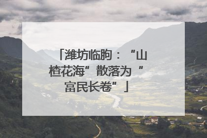 潍坊临朐：“山楂花海”散落为“富民长卷”