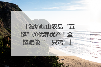 潍坊峡山农品“五链”③优养优产！全链赋能“一只鸡”