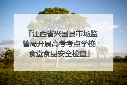 江西省兴国县市场监管局开展高考考点学校食堂食品安全检查