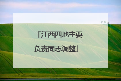 江西四地主要负责同志调整