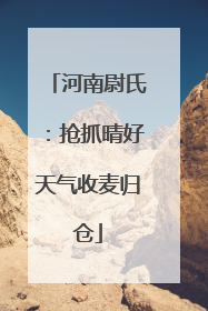 河南尉氏：抢抓晴好天气收麦归仓