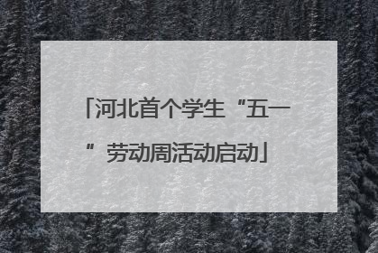 河北首个学生“五一”劳动周活动启动