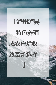 泸州泸县：特色养殖成农户增收致富新选择