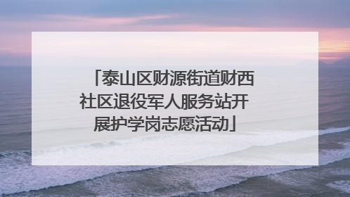 泰山区财源街道财西社区退役军人服务站开展护学岗志愿活动