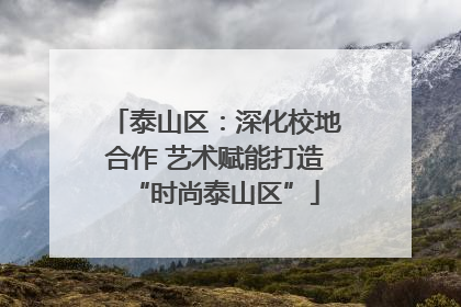 泰山区：深化校地合作 艺术赋能打造“时尚泰山区”