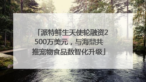 派特鲜生天使轮融资2500万美元，与海鼎共推宠物食品数智化升级