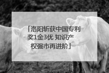 洛阳斩获中国专利奖1金3优 知识产权强市再进阶