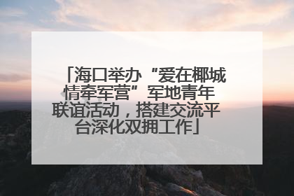 海口举办“爱在椰城 情牵军营”军地青年联谊活动，搭建交流平台深化双拥工作