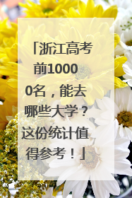 浙江高考前10000名，能去哪些大学？这份统计值得参考！