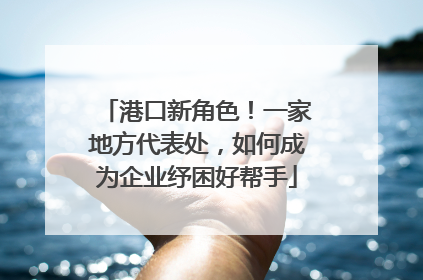 港口新角色！一家地方代表处，如何成为企业纾困好帮手