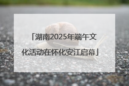 湖南2025年端午文化活动在怀化安江启幕