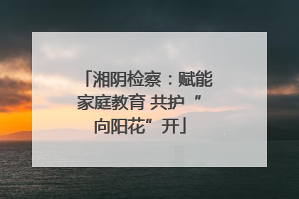 湘阴检察：赋能家庭教育 共护“向阳花”开