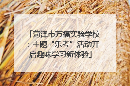 菏泽市万福实验学校：主题“乐考”活动开启趣味学习新体验