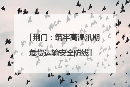 荆门：筑牢高温汛期危货运输安全防线