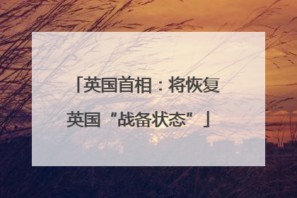 英国首相：将恢复英国“战备状态”
