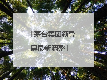 茅台集团领导层最新调整