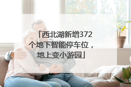 西北湖新增372个地下智能停车位，地上变小游园