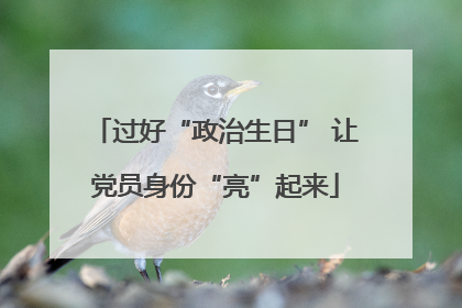 过好“政治生日” 让党员身份“亮”起来