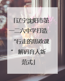 辽宁沈阳市第一二六中学打造“行走的思政课” 解码育人新范式