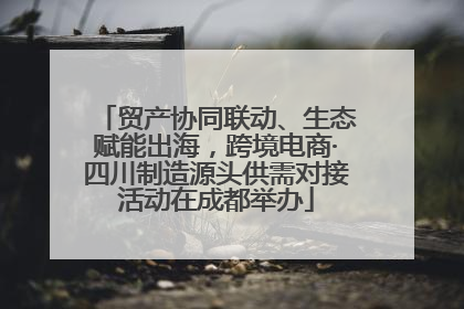 贸产协同联动、生态赋能出海，跨境电商·四川制造源头供需对接活动在成都举办