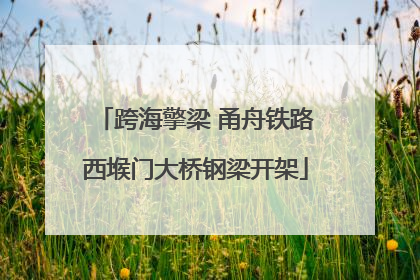 跨海擎梁 甬舟铁路西堠门大桥钢梁开架