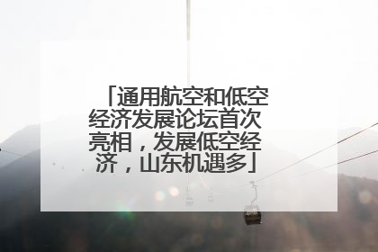 通用航空和低空经济发展论坛首次亮相，发展低空经济，山东机遇多