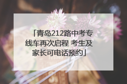 青岛212路中考专线车再次启程 考生及家长可电话预约