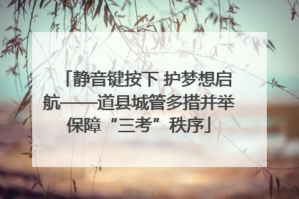 静音键按下 护梦想启航——道县城管多措并举保障“三考”秩序