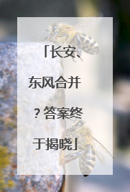 长安、东风合并？答案终于揭晓
