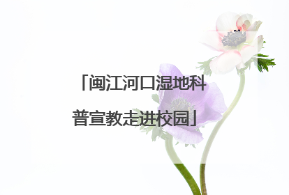 闽江河口湿地科普宣教走进校园