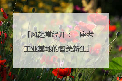 风起常经开：一座老工业基地的智美新生