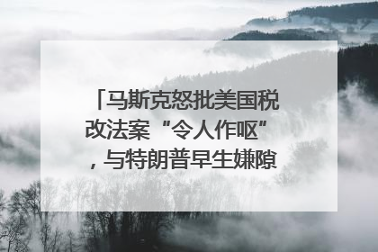 马斯克怒批美国税改法案“令人作呕”，与特朗普早生嫌隙？｜国际识局