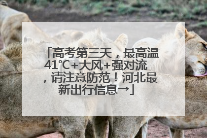 高考第三天，最高温41℃+大风+强对流，请注意防范！河北最新出行信息→
